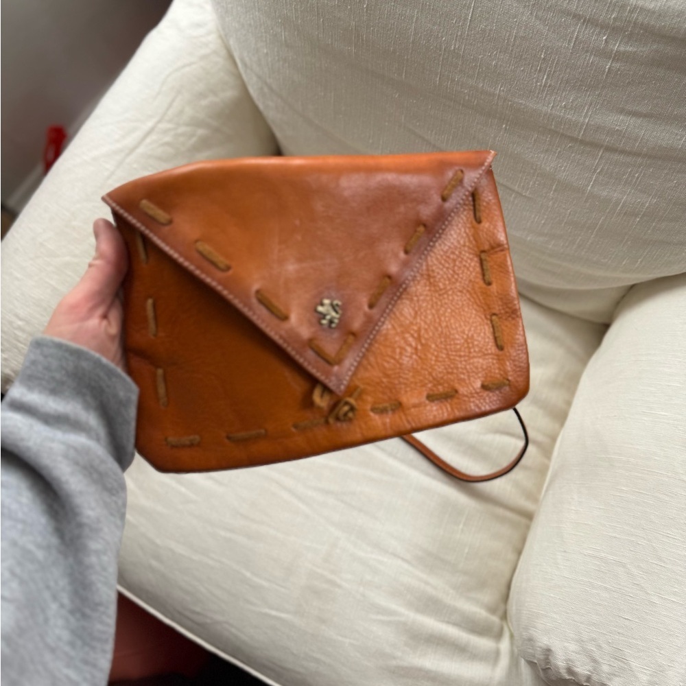 Pratesi Firenze brown Leather crossbody clutch bag made in Italy - Picture 8 of 8